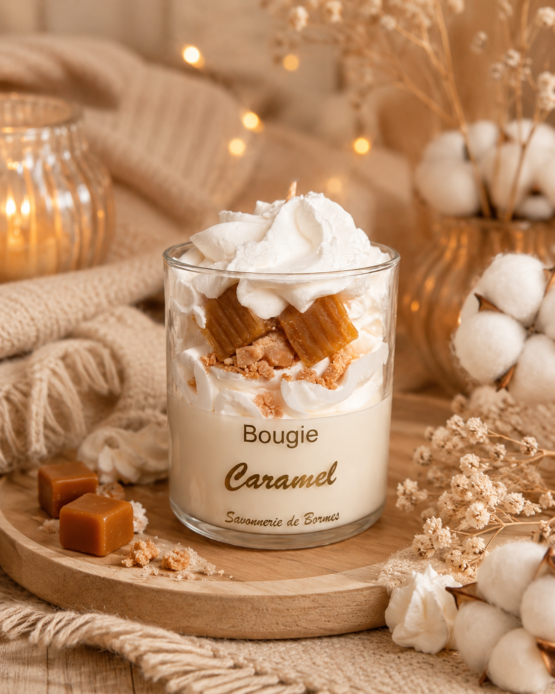 Bougie pâtissière 180 g CARAMEL