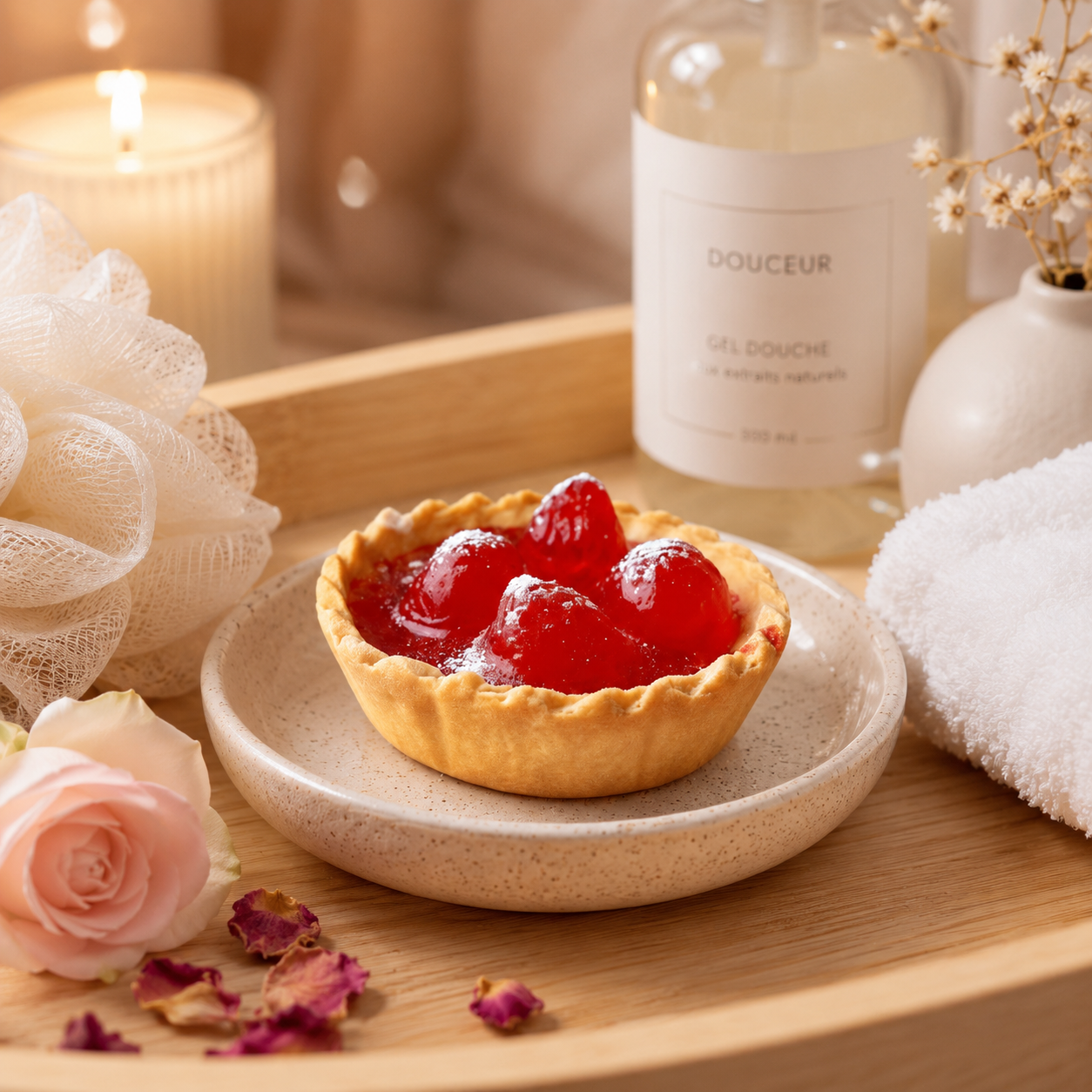 Tartelette savon 80 g Fraise